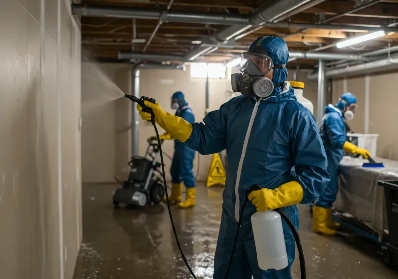Basement Sanitization and Antimicrobial Treatment process in Williamsburg, KY
