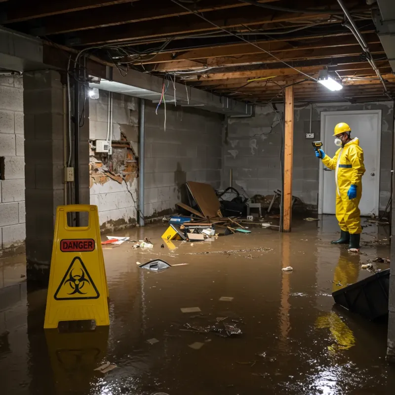 Flooded Basement Electrical Hazard in Williamsburg, KY Property